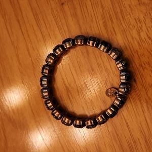 Cara NY Black/Gold/Silver Stretchy Bracelet, GUC